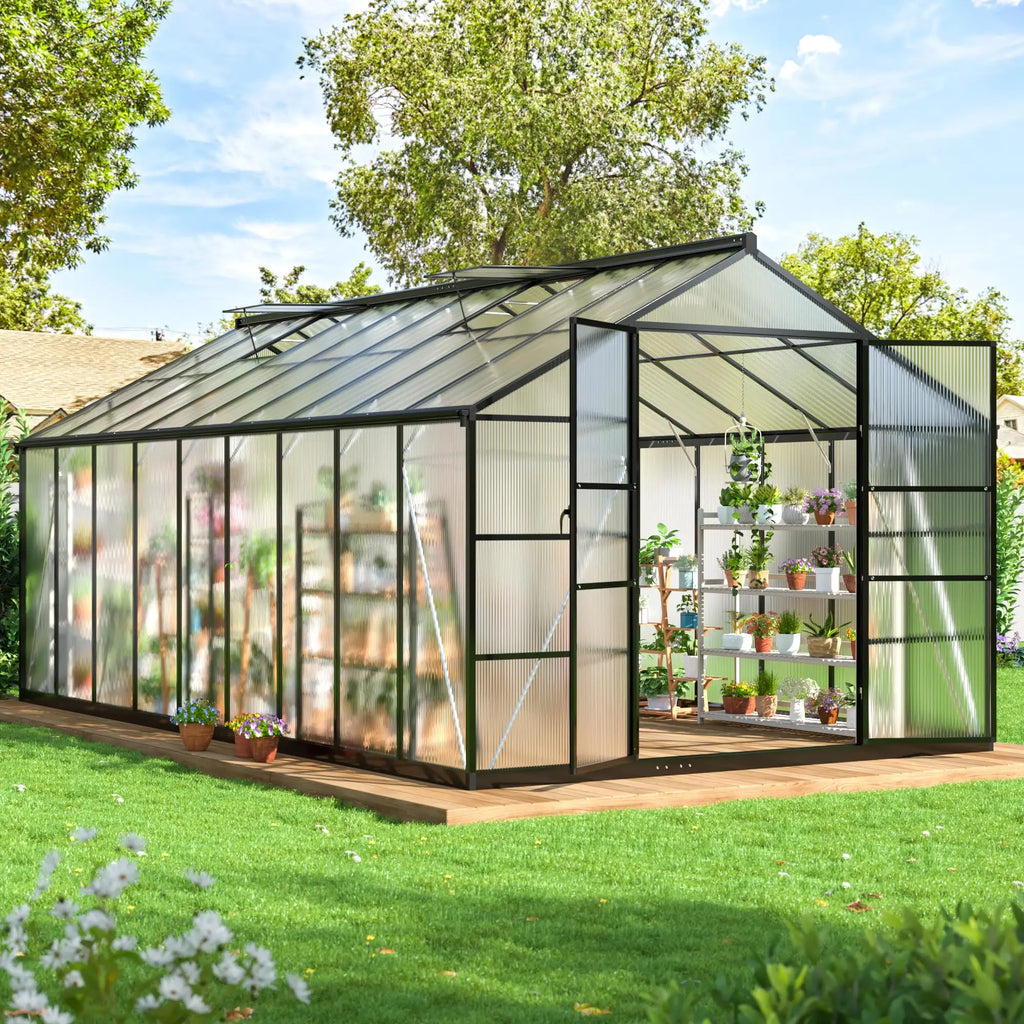 Premium Polycarbonate Greenhouse – Multi-Size Garden Escape