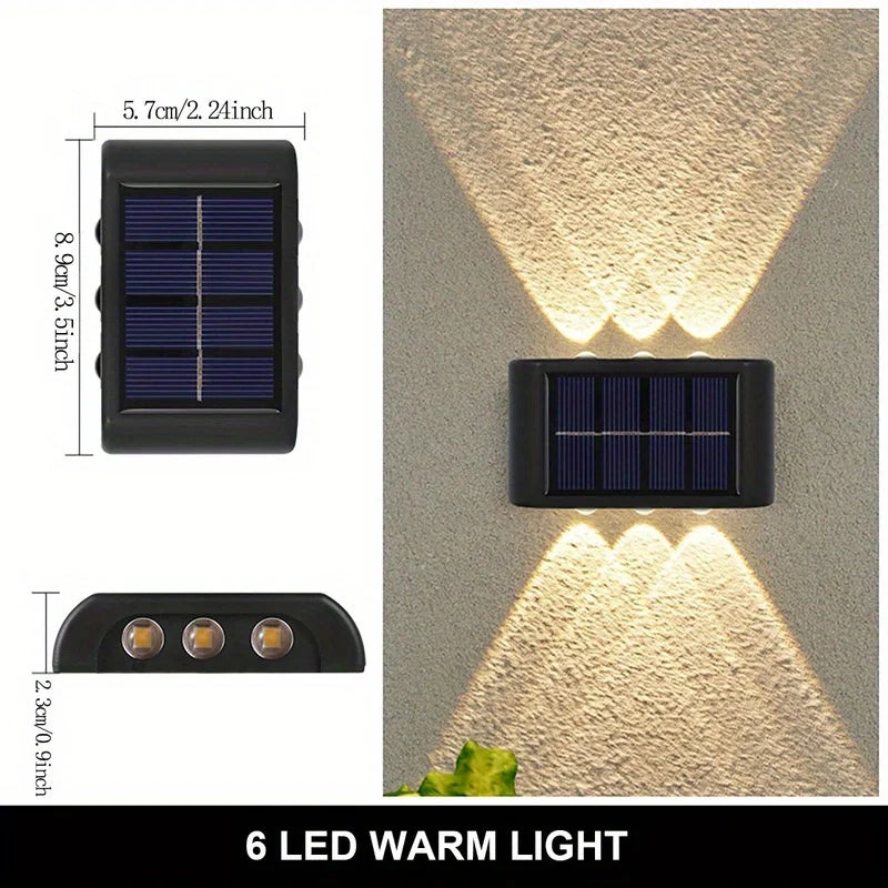 Outdoor Waterproof Solar Powered Garden Wall LED Light