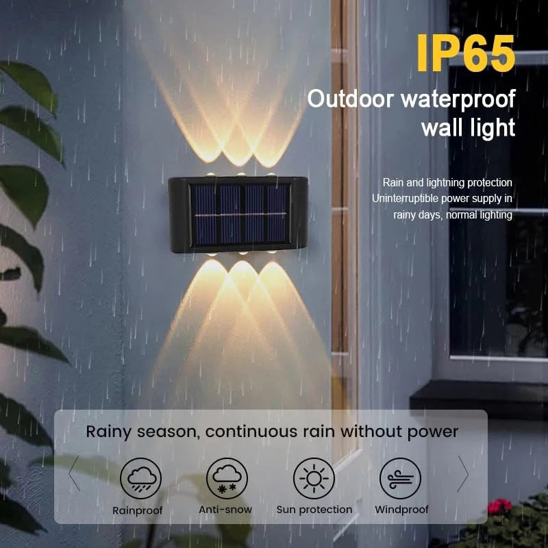Outdoor Waterproof Solar Powered Garden Wall LED Light