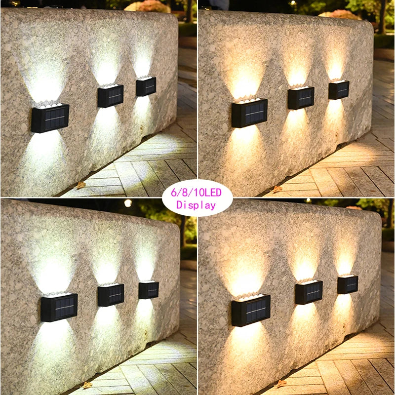 Outdoor Waterproof Solar Powered Garden Wall LED Light